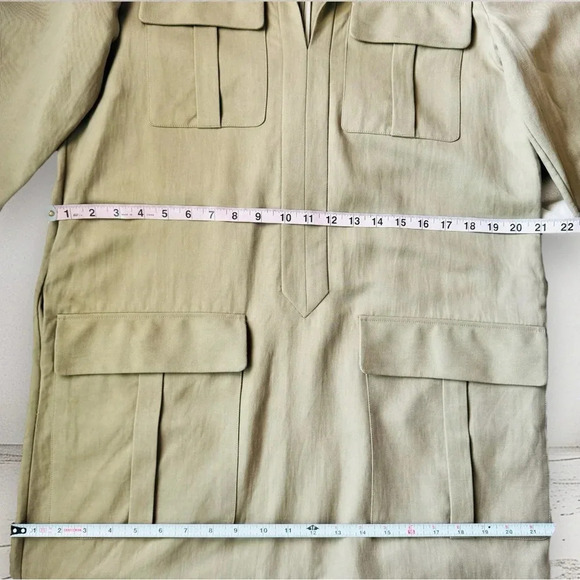 NEW PARTOW Adler Khaki Flap Pocket Trench Dress - Picture 9 of 15